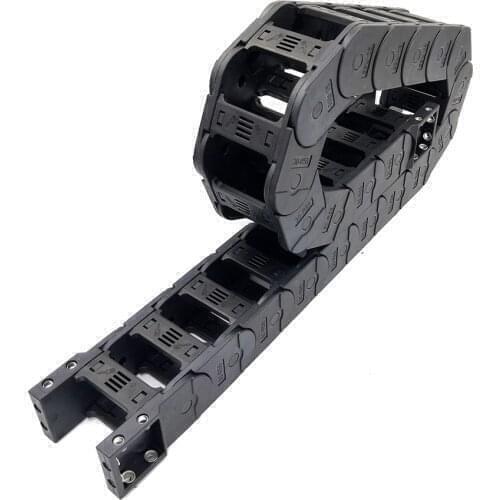 1 Meter 30x50mm Towline Transmission Drag Chain Wire Carrier Cable With End Connector For CNC Router Machine Tools Free Shipping