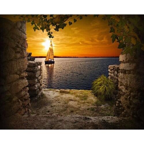 A14814 11CT/14CT/18CT/25CT/28CT night snowing patterns Counted Cross Stitch DIY Cross Stitch Kits Embroidery Needlework Sets