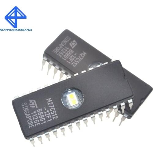 Free shipping 10pcs new ST M27C512-12F1 27C512 DIP-28 EPROM IC CHIPS Drive IC