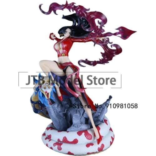 One Piece Figure GK Snake Princess Boa Hancock Figma Slave Arrow Battle Statue Anime 14 Inch PVC Model Collection Gift Toys