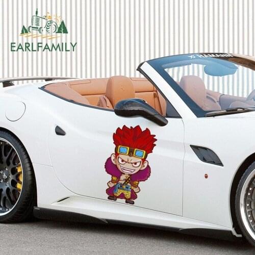 EARLFAMILY 43cm x 25.7cm Cartoon Characters Sticker DIY Scratch-Proof Car Body Vinyl Car Wrap Eustass Kid Car Stickers
