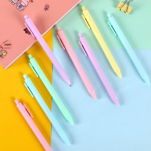 Mohamm 1Pc Macaron Series Cartoon Press Gel Pen Creative Stationery School Supplies