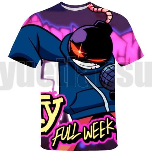 Hot Game Friday Night Funkin T-shirts 3D Print Fashion HipHop Casual Adult Streetwear boys Clothes Children Oversize Top Tees