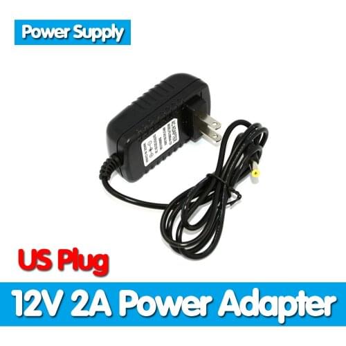 HKIXDISTE 12V 2A LED power adapter US plug 5.5*2.5 LED Power Supply Adapter EU plug drive for 5050 3528 LED Strip