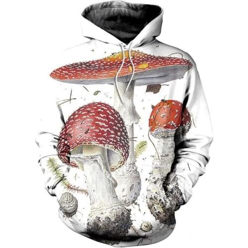 Tessffel Plants Mushroom Fungus Camo Pullover Crewneck Streetwear Harajuku Funny Casual Tracksuit Hoodies 3DPrint Men/Women A-14