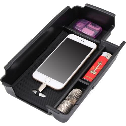 For Audi A4 B9 2017 Central Armrest Storage Box Container Holder Tray Car Organizer Accessories Car Styling