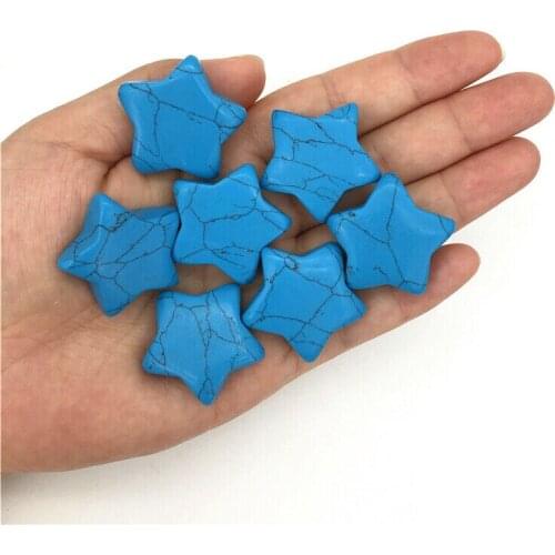 Beautiful 1PC Blue Turquoise Star Shaped Crystal Gemstone Meditation Healing Stones Decor DIY Decorative Quartz Crystals