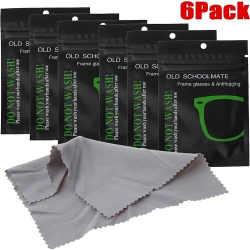 6PCS Reusable Anti-Fog Wipes Glasses Pre-moistened Antifog Lens Cloth Defogger Eyeglass Wipe Prevent Fogging for Glasses