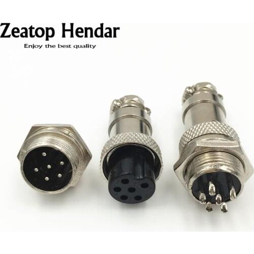 50 Set GX16 6 Pin 16mm Male & Female Adapter Chassis Mount Socket Plug Aviation Plug Interface Connector