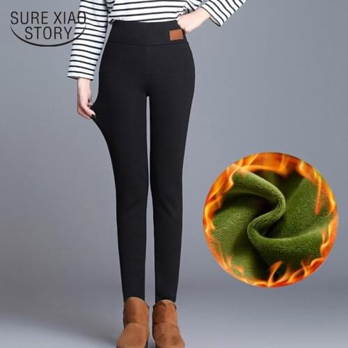 Autumn Winter Plush Keep Warm High Waist Elastic Leggings Casual Slim Thickened Leggings Versatile Magic Pants Pantalon 12246