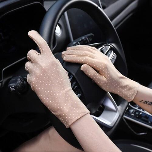 Summer Driving Gloves Lace Women Sunscreen Anti-Skid Driving Riding Gloves Lady Touch Screen Anti UV Slip Driving Glove
