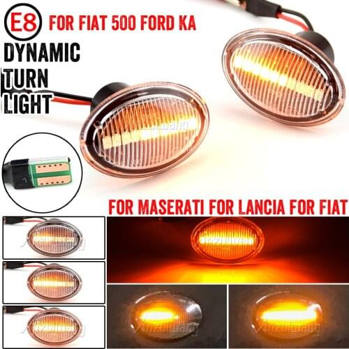 Sequential Dynamic LED Side Marker Turn Signal Light For FIAT 4S 63 3P NUOVA 500 ABARTH Ford KA DESDE Lancia YPSILON Maserati