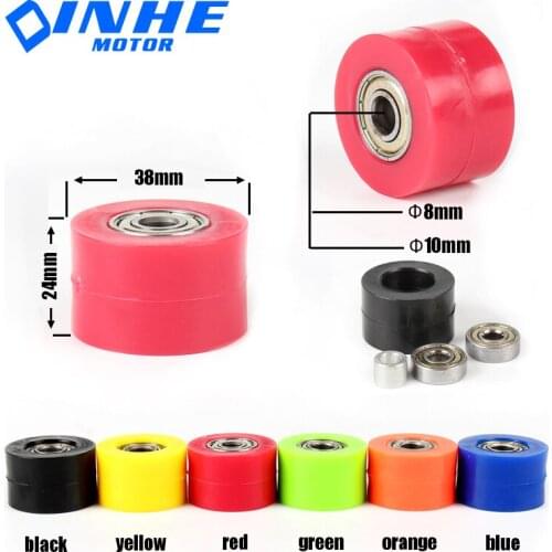 Drive Chain Roller Pulley Wheel Slider Tensioner Wheel Guide For Street Bike Enduro Motorcycle Motocross CRF 8mm 10mm