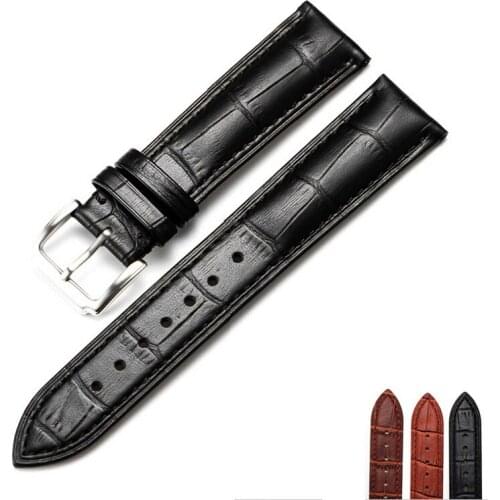 Durable Leather Watch Band Strap Wrist Watchband Wristwatch Black Brown for Man Woman 12mm 14mm 16mm 18mm 20mm 22mm 24mm
