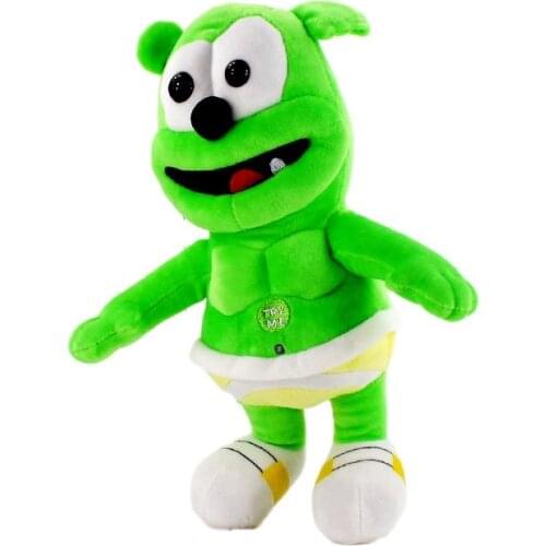 30cm Green Standing Gummy Bear Doll Voice Pet Funny Cute Sound Plush Toy