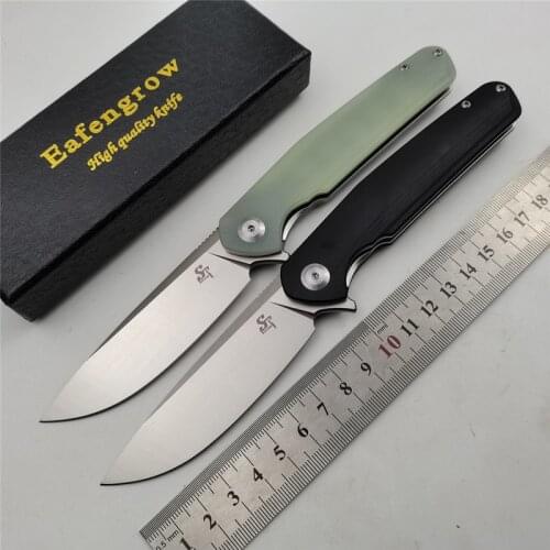Eafengrow Sitivien ST102 Folding D2 Blade G10 Pocket Survival Hunting Tactical Flipper Outdoor Camping Kitchen Rescue EDC Knife