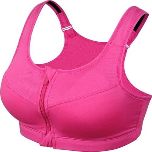 1PC 5XL Zipper Push Up Sports Bras Vest Underwear Shockproof Gym Fitness Athletic Running Sport Tops Sportwear Outdoor Sport