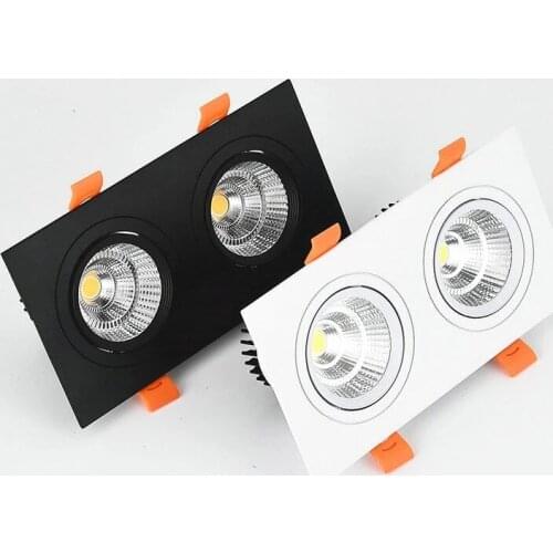 LED COB LED recessed ceiling spotlight, black silver COB LED spotlight, dimmable, 5W, 7W, 9W, 12W, 14W, 28W, 24W, AC90-265V