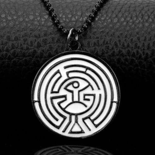TV Jewelry West World Logo Necklace Westworld Figure Shield Pendant Necklace Long Chain Colar