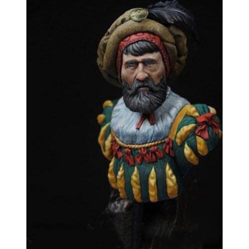 Unassambled 1/10 ancient man bust Resin figure miniature model kits Unpainted