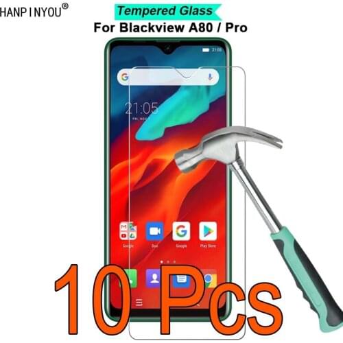 10 Pcs/Lot For Blackview A80 / Pro 9H Hardness 2.5D Toughened Tempered Glass Film Screen Protector Guard