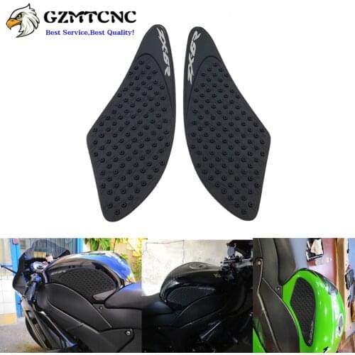 ZX6R 07-08 Fuel Oil Tank Pad Cover Sticker 3M Gas Knee Grip Traction Decal Protector For Kawasaki Ninja ZX-6R ZX 6R 2007 2008