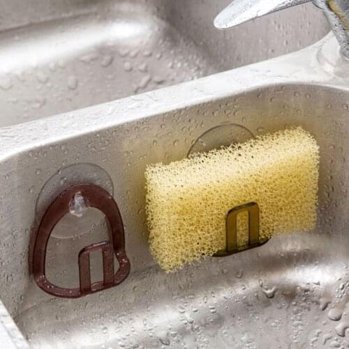 1pc Kitchen Suction Cup Sink Drain Rack Kitchen Sink Soap Rack Drainer Rack Sponge Storage Holder Bathroom Accessories Organizer