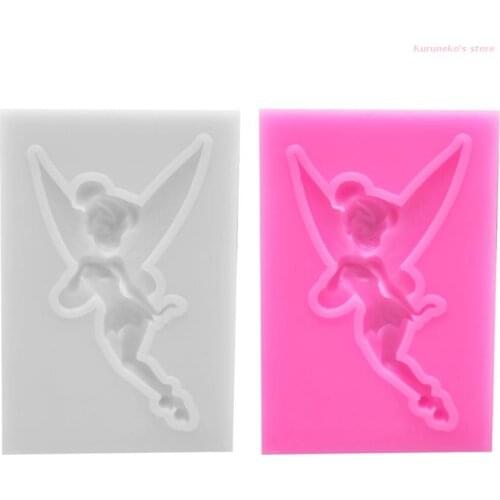 1 Piece Fairy Silicone Fondant Molds Cake Decorating Tools Candy Mousse Cake Clay Mold Chocolate Gumpaste Molds for Bake