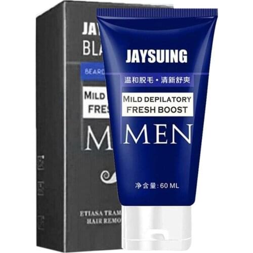 60g Men Hair Removal Cream Mild Fresh Depilatory Paste Beard Moustache Remover Unisex Natural Gentle Hair Removal Cream