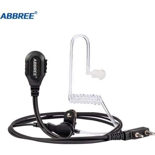 ABBREE Radio Mic Earpiece Headset 2 Pin Covert Acoustic Tube Earphone for Two Way Radio Baofeng UV-5R/888S/UV-82 /AR-F8/UV-S9