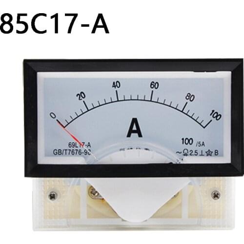 85L17 AC 1A 2A 3A 5A 10A 15A 20A 30A 50A 75A Analog Ammeter Panel Current Amper Meter Pointer Diagnostic-too