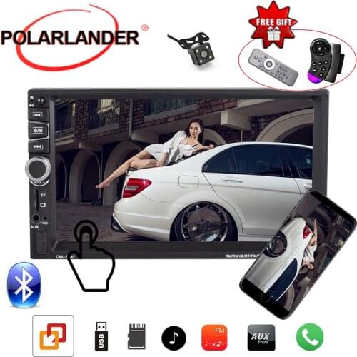 7''2Din Car Radio Stereo MP5 FM/TF/USB/AUX Bluetooth Mirror Link for Android GPS