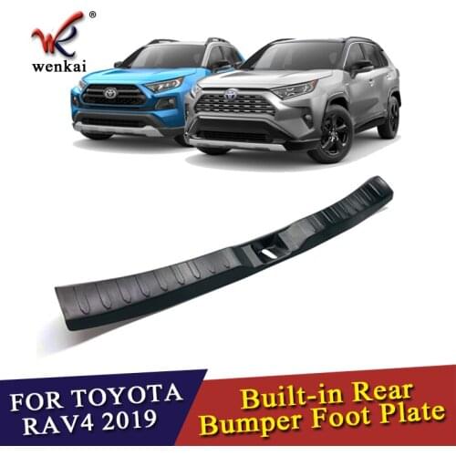 Car Accessories 304 Stainless Steel Built-in Inner Rear Bumper Foot Guard Sill Plate For Toyota RAV4 2019 2020