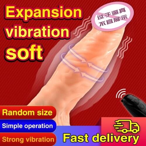 Wireless Remote Control Inflatable Dildo Vibrator Realistic Penis Expansion Vagina G spot Stimulator Erotic Sex Toys For Women