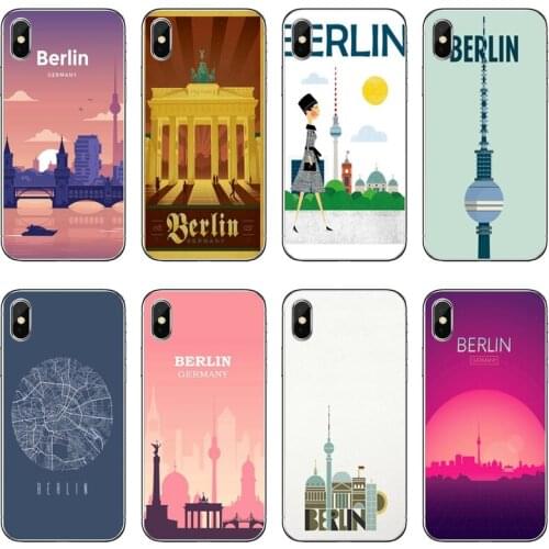Berlin Art Design Transparent Phone Case For iPhone 12 11 Pro Max Mini XS Max XR X 8 7 Plus 6 6S Plus 5 5S SE 2020