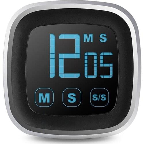 Digital Timer Touch Screen LED Electronic Timer Kitchen Countdown Timing Stopwatch Clock Magnetic Timer Instrument Kookwekker
