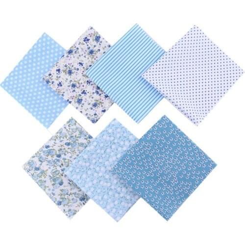 David accessories 7pc/set 25*25cm Floral Rag Cotton Fabric Printed Cloth Sewing Quilting Fabric for DIY Accessories,c10898