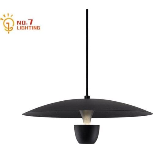 Designer Simple Minimalist Dining Room Pendant Lights Black White Modern Light Fixtures Living Room Restaurant Hotel Office Cafe