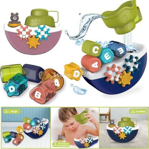 Bath Toys Pipeline Water Spray Shower Game Elephant Bear Pirate Ship Bath Baby Toy for Children Swimming Bathing Shower Kids Toy