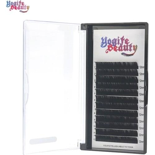 Individual Lashes Extension Faux Mink Eyelash Extensions Handmade Silk Fiber Flexibly Soft C D Curl from Yogife Beauty