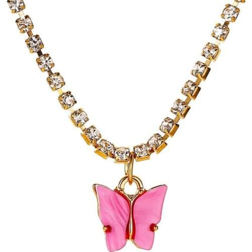 Frosty Wind Butterfly Necklace Women Gold Chains Necklaces Women Pendant Necklaces Women Jewelry Engagement Party Gifts