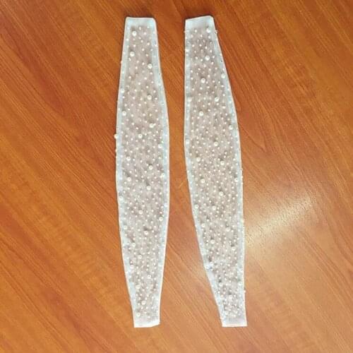 One Pair Removable shoulder straps Crystal Beaded Wedding Party Dress shawl, wedding gauze, Seperate Tulle Bride Dress Straps