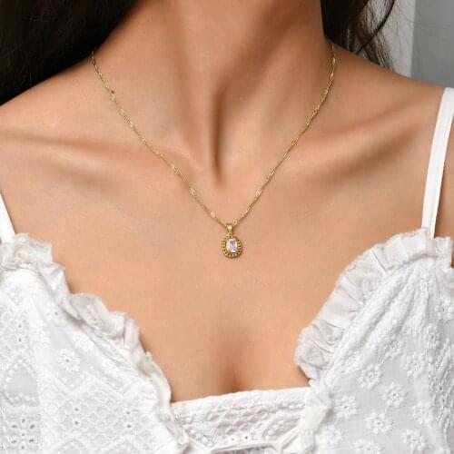 Necklace Handmade Necklace Designed for Women Gold Color Necklace Zircon Pendants Sweet Lovely Gift for Girlfriend Anniversary