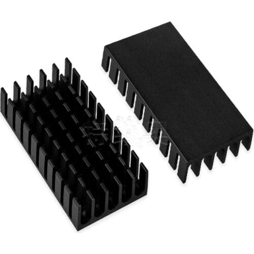41*22*10MM Black slot-broken heat sink IC chip heatsink Aluminum profile heat sink black oxidation groove Aluminum radiator