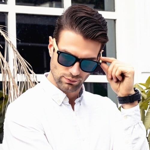 LONSY Handmade Luxury Bamboo Sunglasses Women Men Brand Designer Vintage Wood Sun Glasses Male Oculos De Sol Feminino UV400