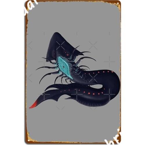 Subnautica Shadow Leviathan Metal Sign Kitchen Plaques Club Party Decoration Tin Sign Poster