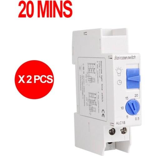 20 Minutes Staircase Lighting Timer Switch 220VAC DIN rail mounted, Free shipping