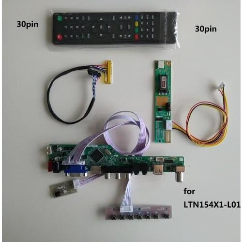 TV VGA AV USB LCD LED AUDIO HDMI Control Board card DIY For display LTN154X1-L01 1280*800 15.4" panel monitor
