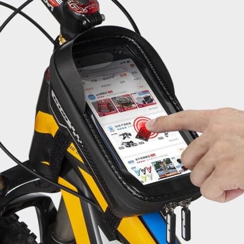 Bike Bag Front Phone Bicycle Bag For Bicycle Tube Waterproof Touch Screen Saddle Package For 6.5Inch Bike Accessories