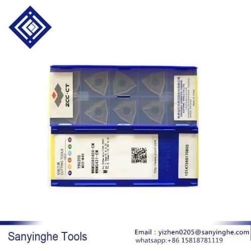 10pcs/lots WNMG080404-EF / WNMG080408-EF YBG205 Original zcc.ct cnc carbide turning inserts for stainless steel